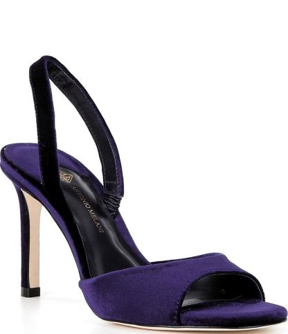 Antonio Melani Lyssa Velvet Slingback Dress Sandals - Violet Navy - view 1