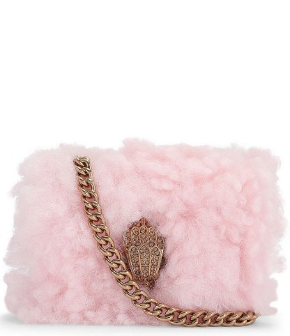 Kurt Geiger London Micro Kensington Eagle Faux Fur Crossbody Bag - Light Pink - view 11