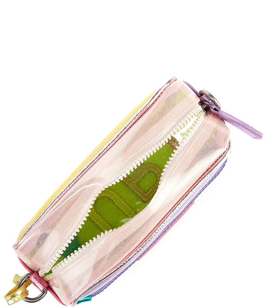 Kurt Geiger London Southbank Small Rainbow Glitter Clear Vinyl Camera Bag - Multi - view 3