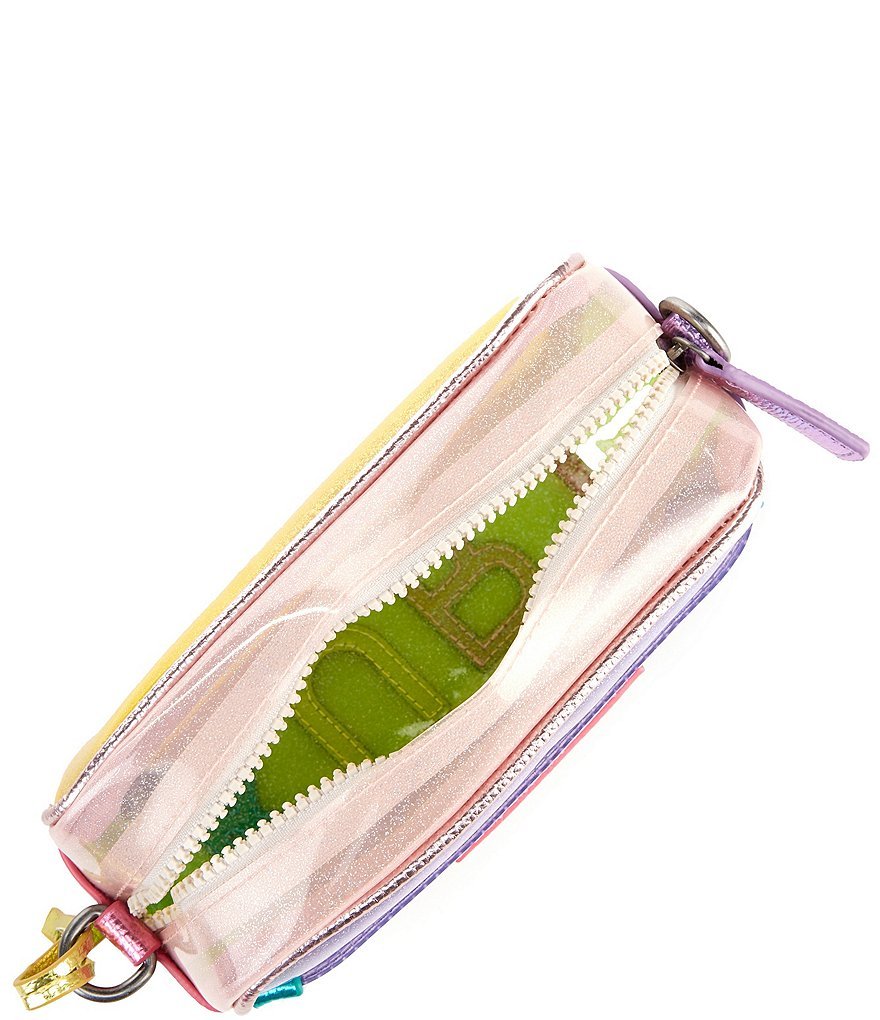 Kurt Geiger London Southbank Small Rainbow Glitter Clear Vinyl Camera Bag - Multi - view 3