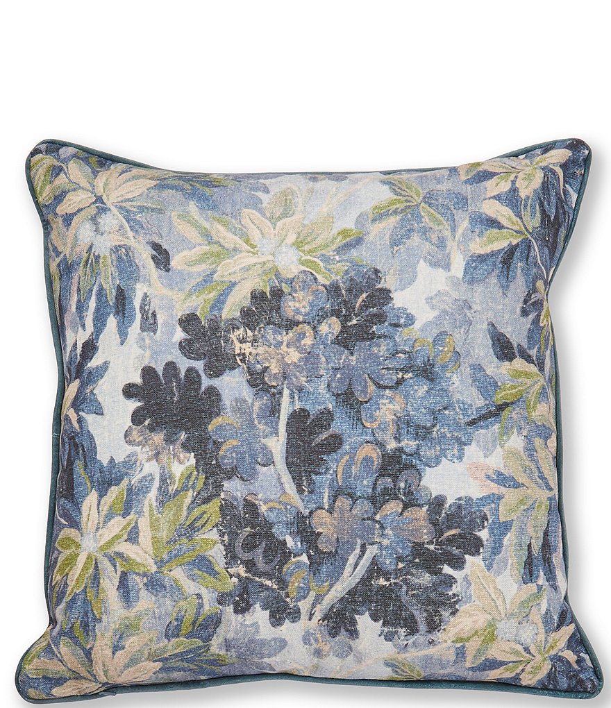 Southern Living Simplicity Botanical Tapestry Printed Decorative Square Pillow - Twilight - view 2