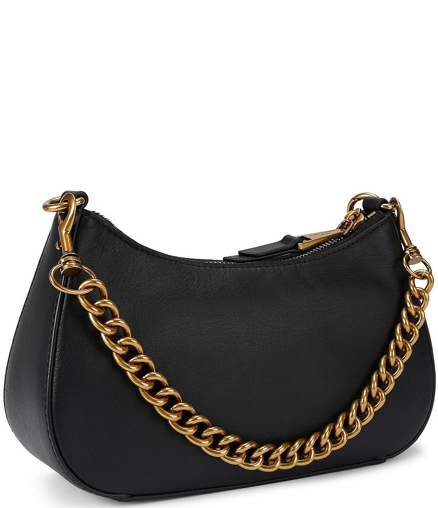 Kurt Geiger London Sloane Scarf Key Chain Hobo Crossbody Shoulder Bag - Black - view 8