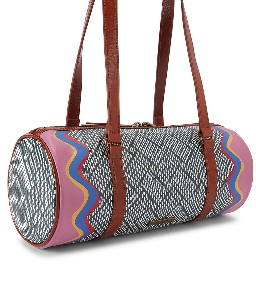 Kurt Geiger London Kensington Canvas Patches Barrel Shoulder Bag - Multi - view 2