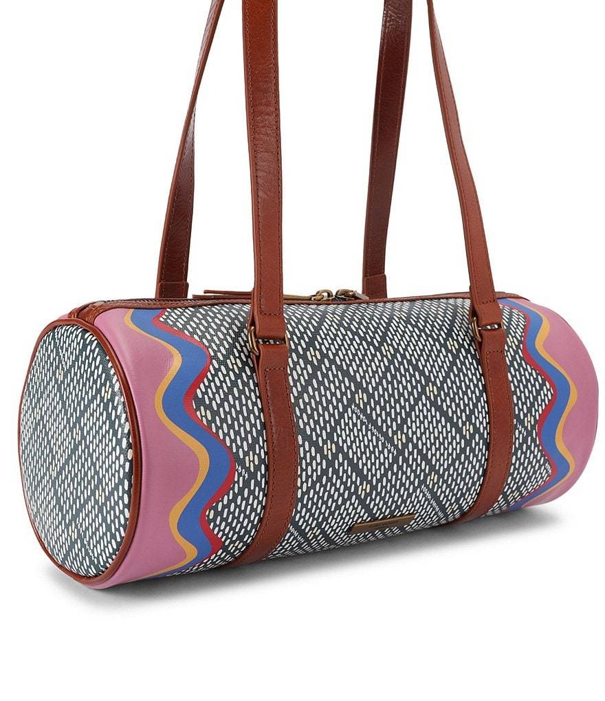 Kurt Geiger London Kensington Canvas Patches Barrel Shoulder Bag - Multi - view 2