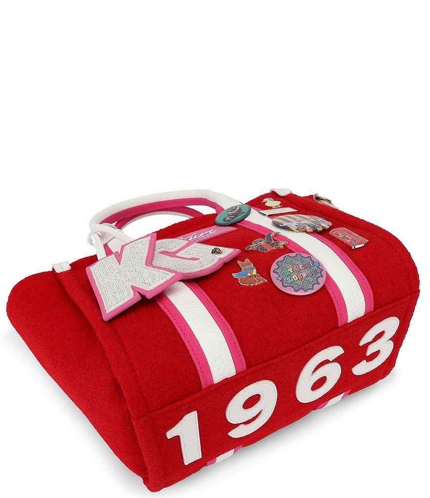 Kurt Geiger London Southbank Animal Patches & Buttons Small Tote Bag - Red - view 3
