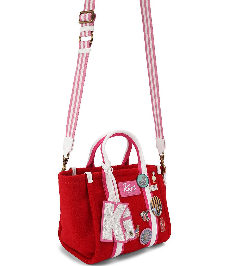 Kurt Geiger London Southbank Animal Patches & Buttons Small Tote Bag - Red - view 4