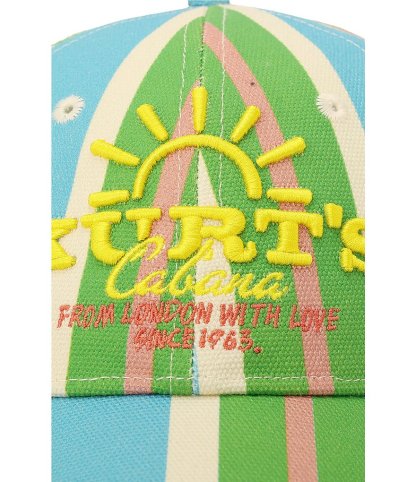 Kurt Geiger London Kurt Cabana Striped Baseball Cap - Bright Blue - view 4