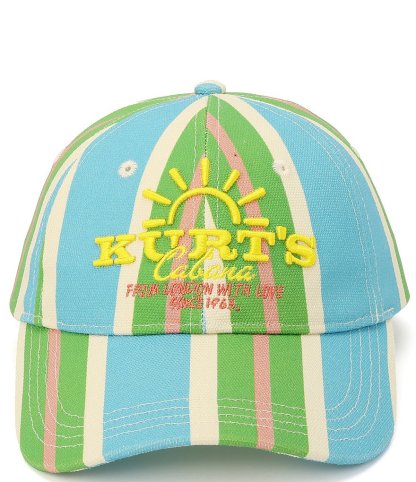 Kurt Geiger London Kurt Cabana Striped Baseball Cap - Bright Blue - view 1