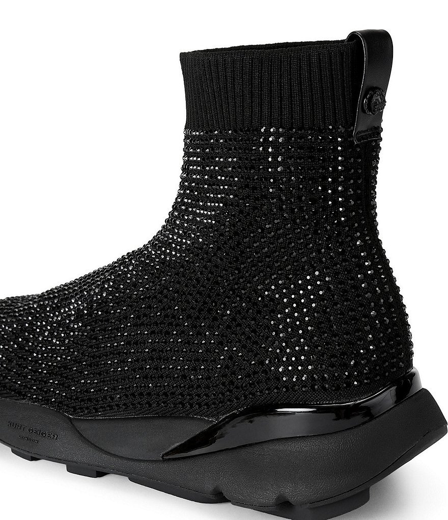Kurt Geiger London Sterling Embellished Sock Runner Sneakers - Black - view 2