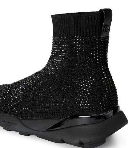 Kurt Geiger London Sterling Embellished Sock Runner Sneakers - Black - view 2