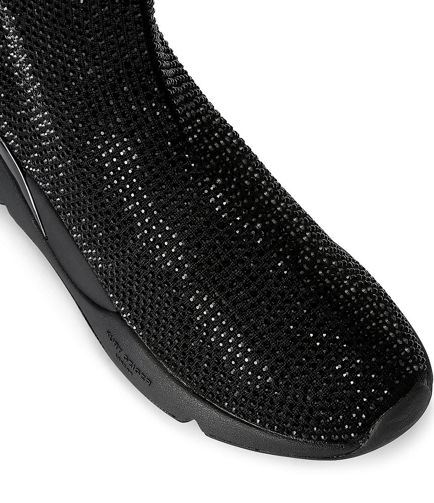 Kurt Geiger London Sterling Embellished Sock Runner Sneakers - Black - view 3