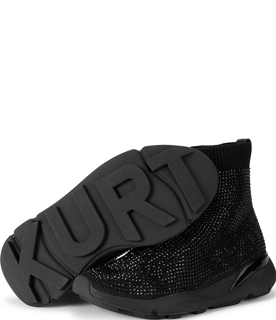 Kurt Geiger London Sterling Embellished Sock Runner Sneakers - Black - view 5