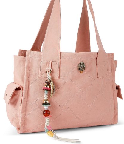 Kurt Geiger London Celia Canvas Tote Shoulder Bag - Light Pink - view 10