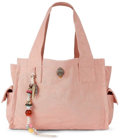 Kurt Geiger London Celia Canvas Tote Shoulder Bag - Light Pink - view 7