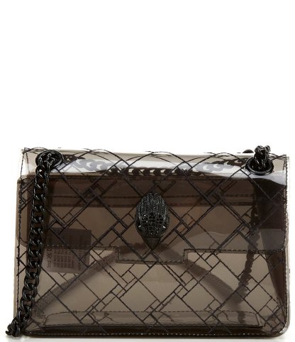 Kurt Geiger London Vinyl Clear Mini Kensington Crossbody Bag - Black - view 1
