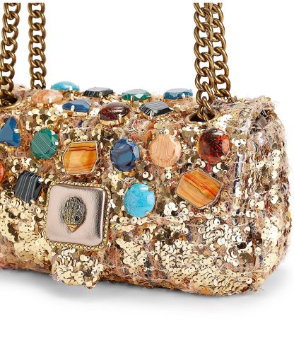 Kurt Geiger London Pimlico Sequin Jeweled Shoulder Crossbody Bag - Gold - view 4