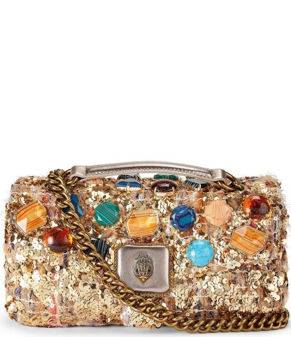 Kurt Geiger London Pimlico Sequin Jeweled Shoulder Crossbody Bag - Gold - view 1