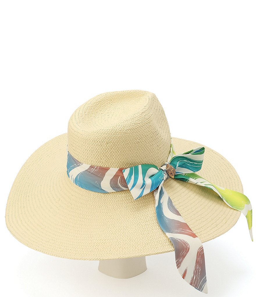Kurt Geiger London Campaign Straw Fedora Hat - Natural - view 3
