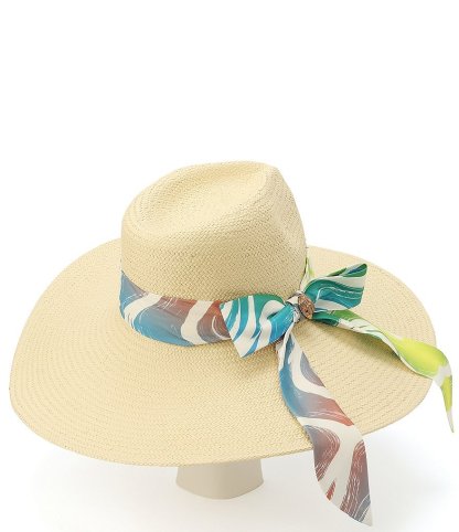 Kurt Geiger London Campaign Straw Fedora Hat - Natural - view 3