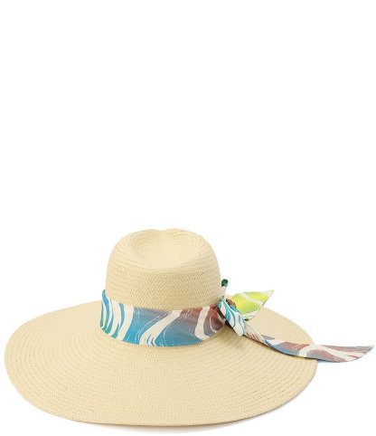 Kurt Geiger London Campaign Straw Fedora Hat - Natural - view 1