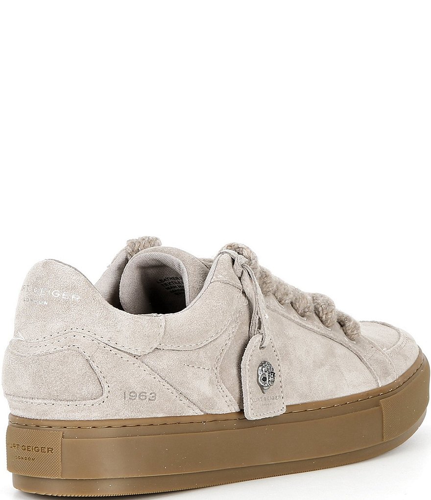 Kurt Geiger London Men's Southbank Tag Suede Logo Ornament Sneakers - Grey - view 2
