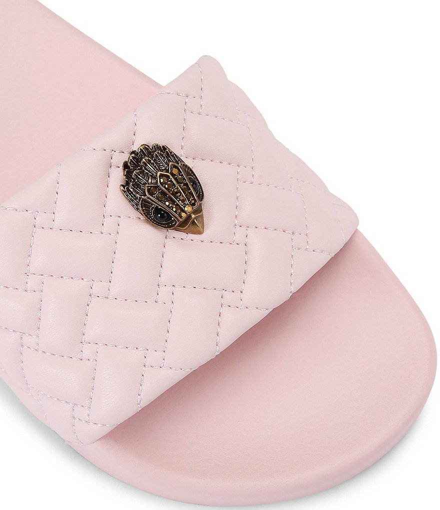 Kurt Geiger London Women's Meena Quilted Logo Ornament Pool Slide Sandals - Pale Pink - view 15