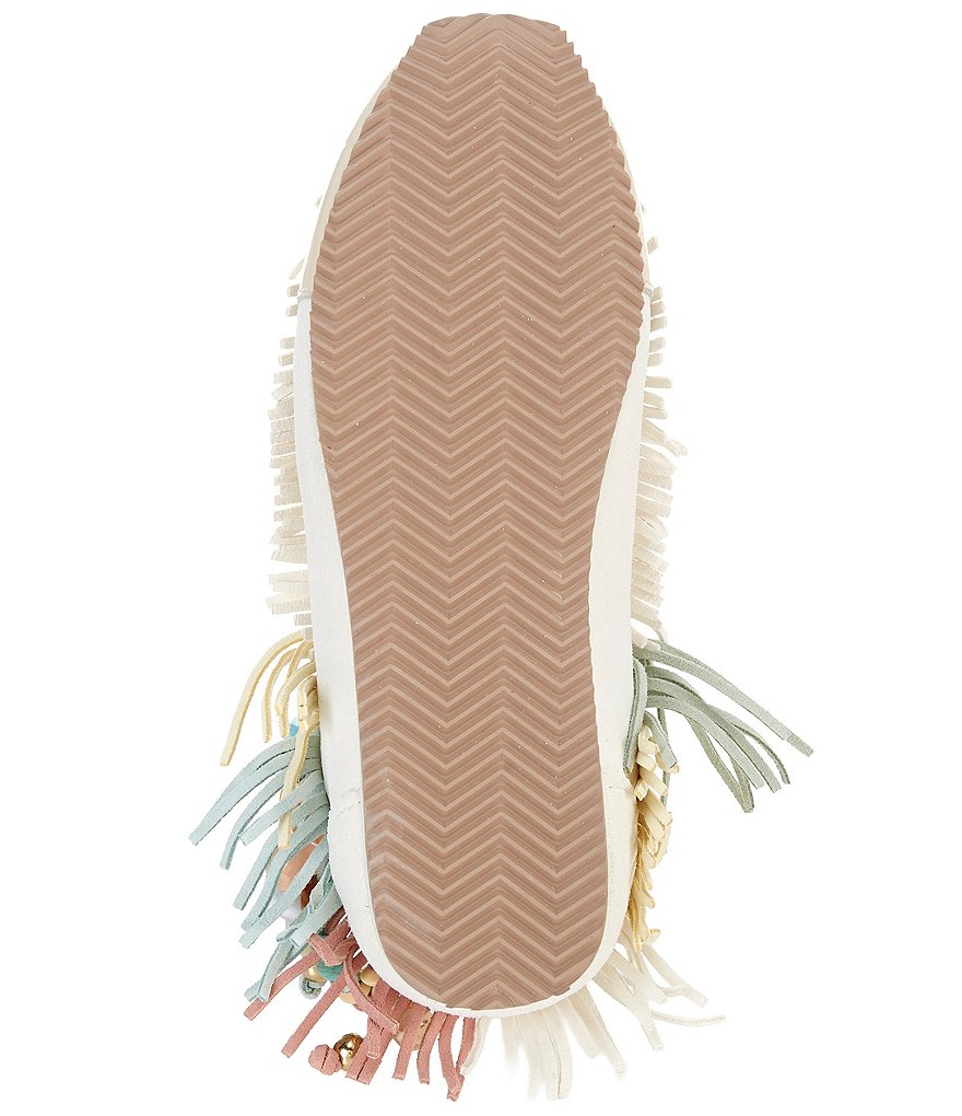 Kurt Geiger London Islington Suede Beaded Fringe Sneakers - Cream - view 6