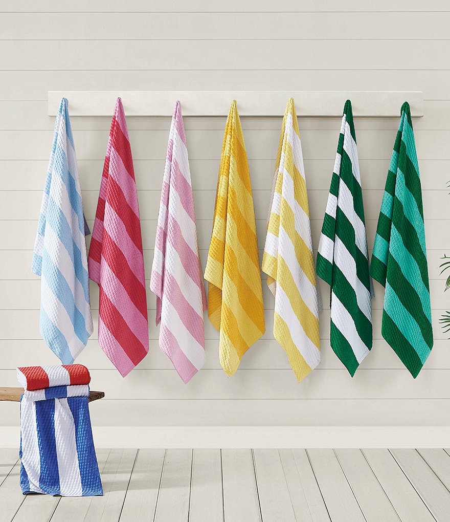 Noble Excellence Summer Shop Collection Striped Beach Towel - Fuschia/Pink - view 4