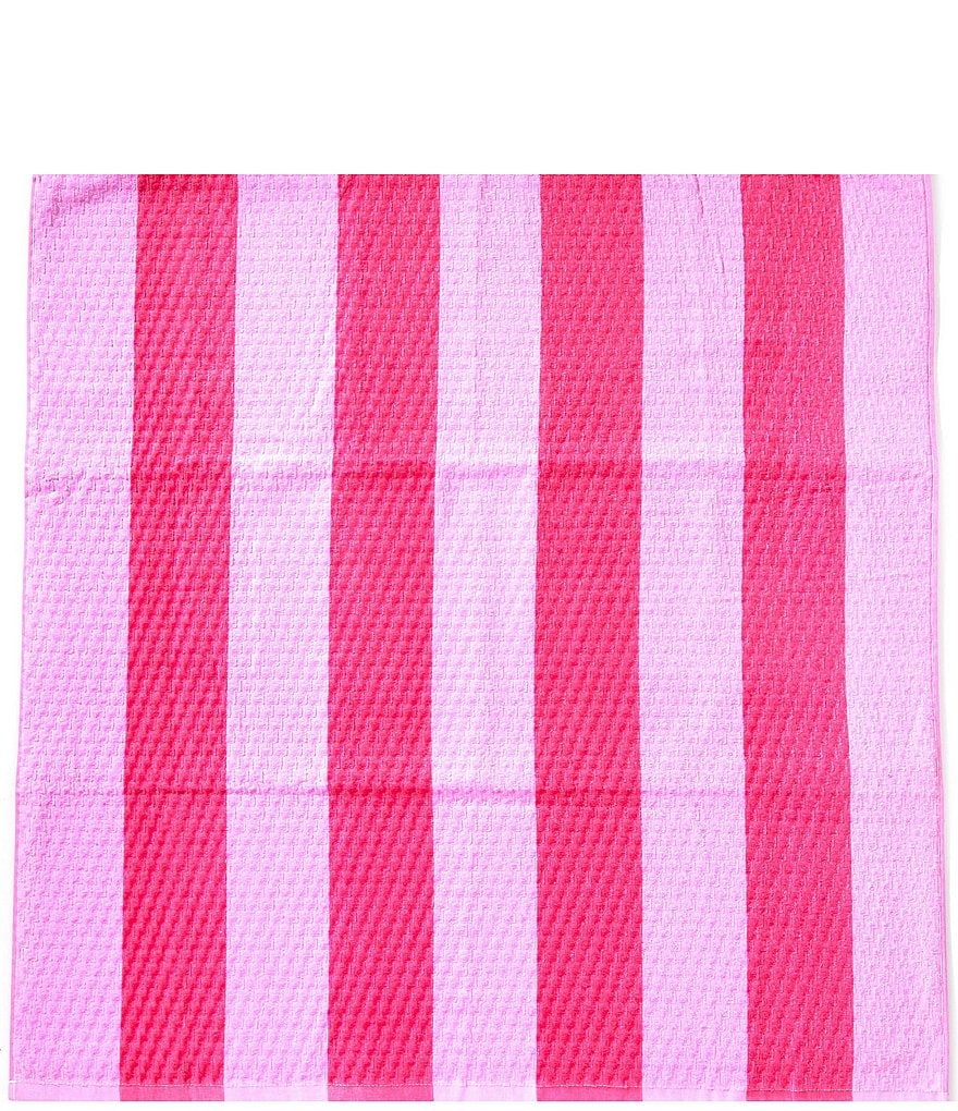 Noble Excellence Summer Shop Collection Striped Beach Towel - Fuschia/Pink - view 3