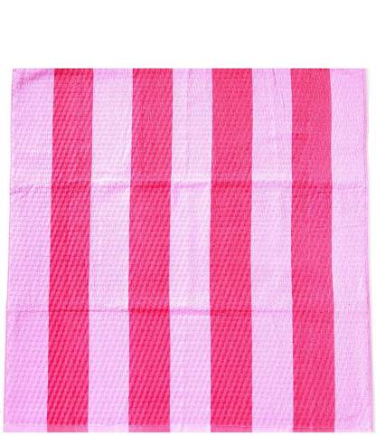 Noble Excellence Summer Shop Collection Striped Beach Towel - Fuschia/Pink - view 3