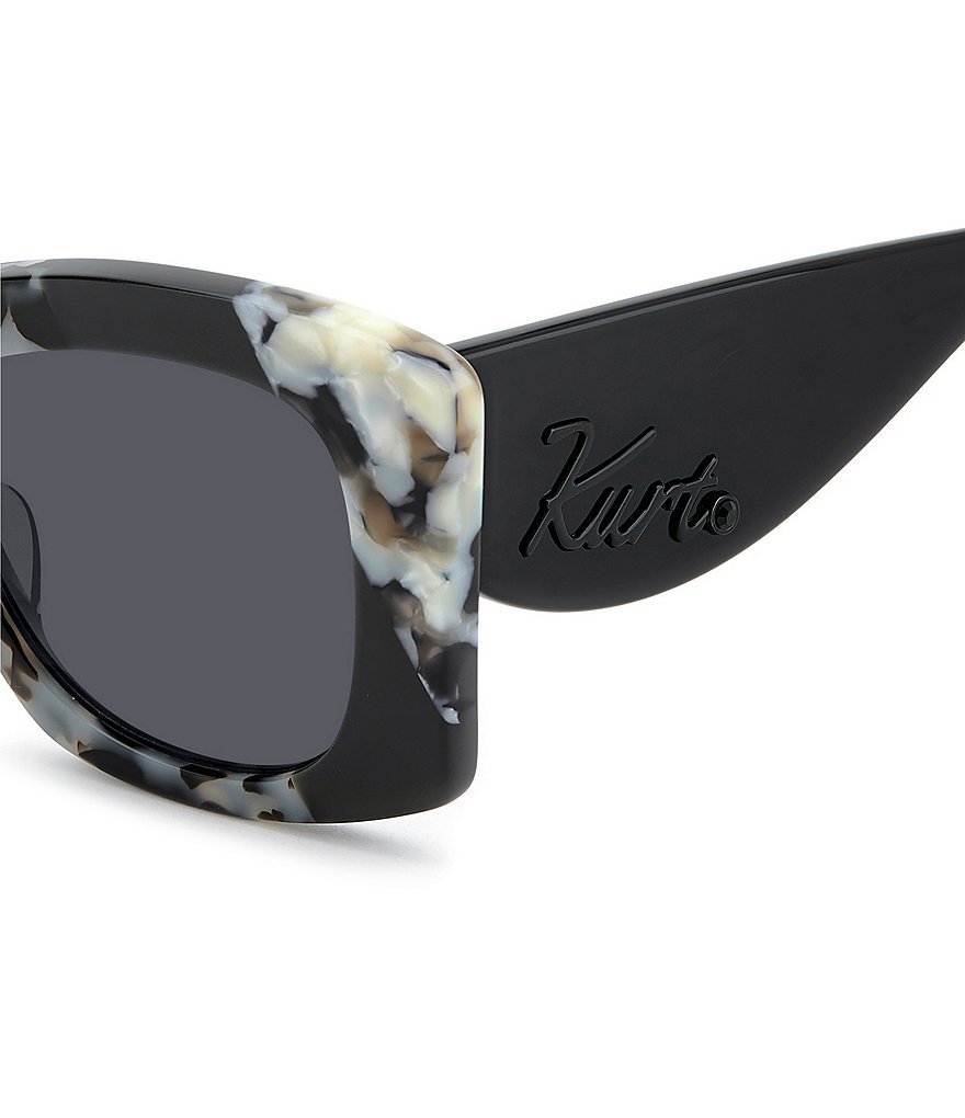 Kurt Geiger London Women's KGL1063 52mm Retro Square Sunglasses - Black Multi - view 6