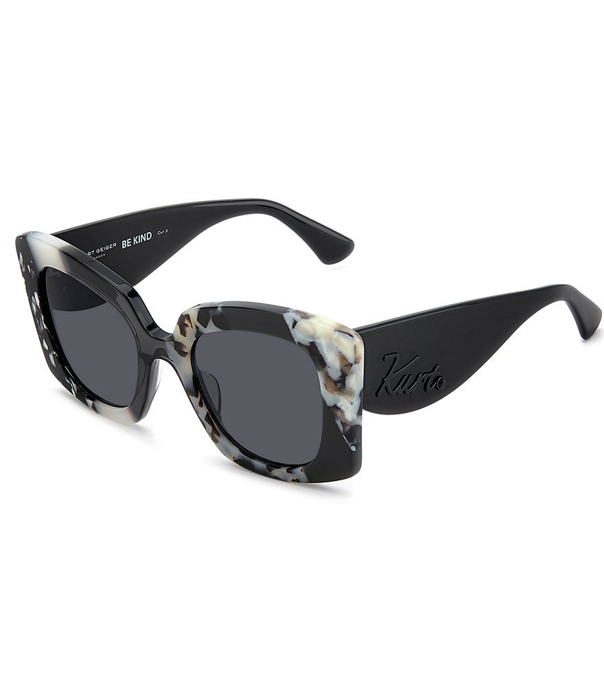 Kurt Geiger London Women's KGL1063 52mm Retro Square Sunglasses - Black Multi - view 4