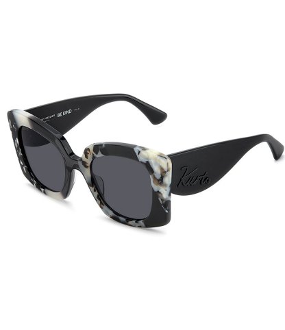Kurt Geiger London Women's KGL1063 52mm Retro Square Sunglasses - Black Multi - view 4