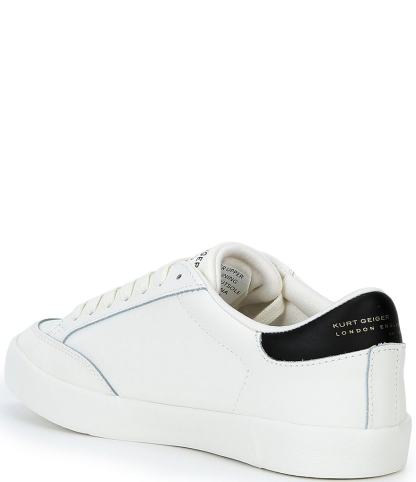Kurt Geiger London London Lace Up Sneakers - White/Black - view 3