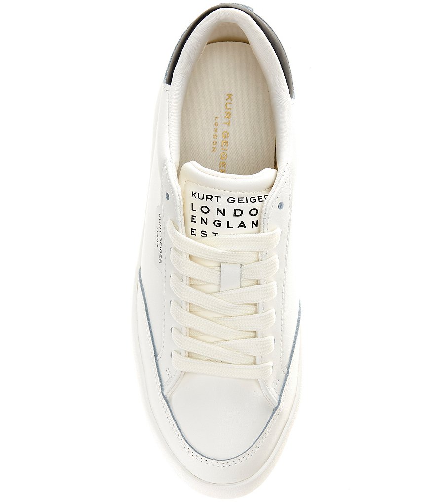 Kurt Geiger London London Lace Up Sneakers - White/Black - view 5