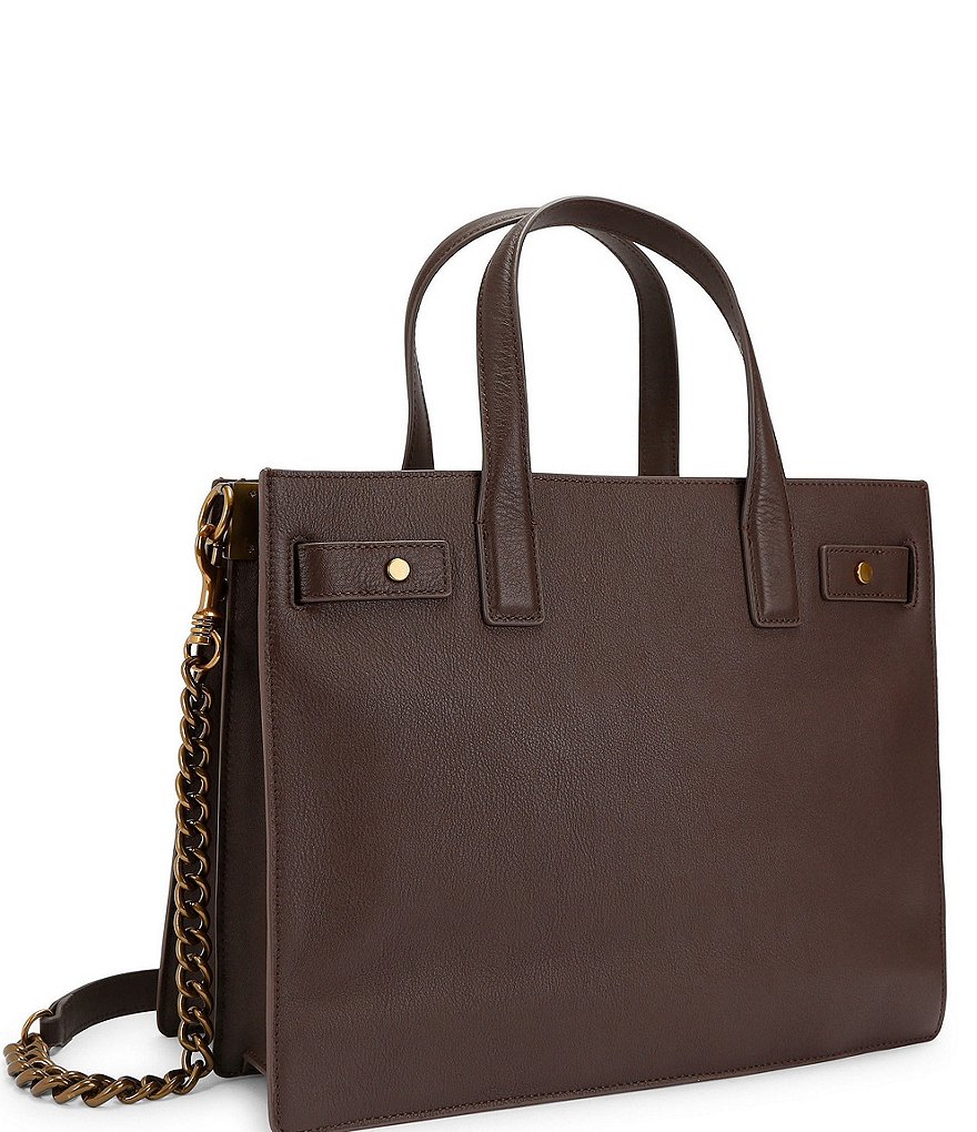 Kurt Geiger London Sloane Scarf Key Chain Tote Shoulder Bag - Brown - view 7