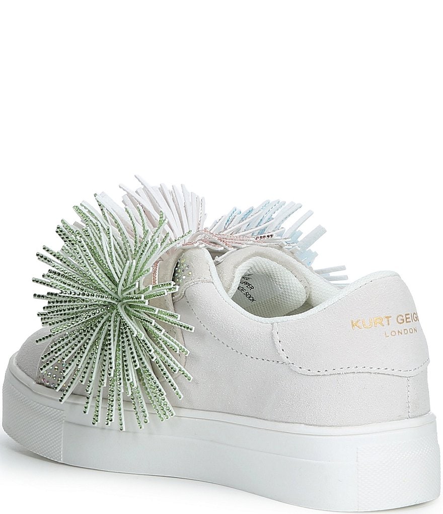 Kurt Geiger London Girls' Laney Fringe Embellished Strap Sneakers (Youth) - White - view 11