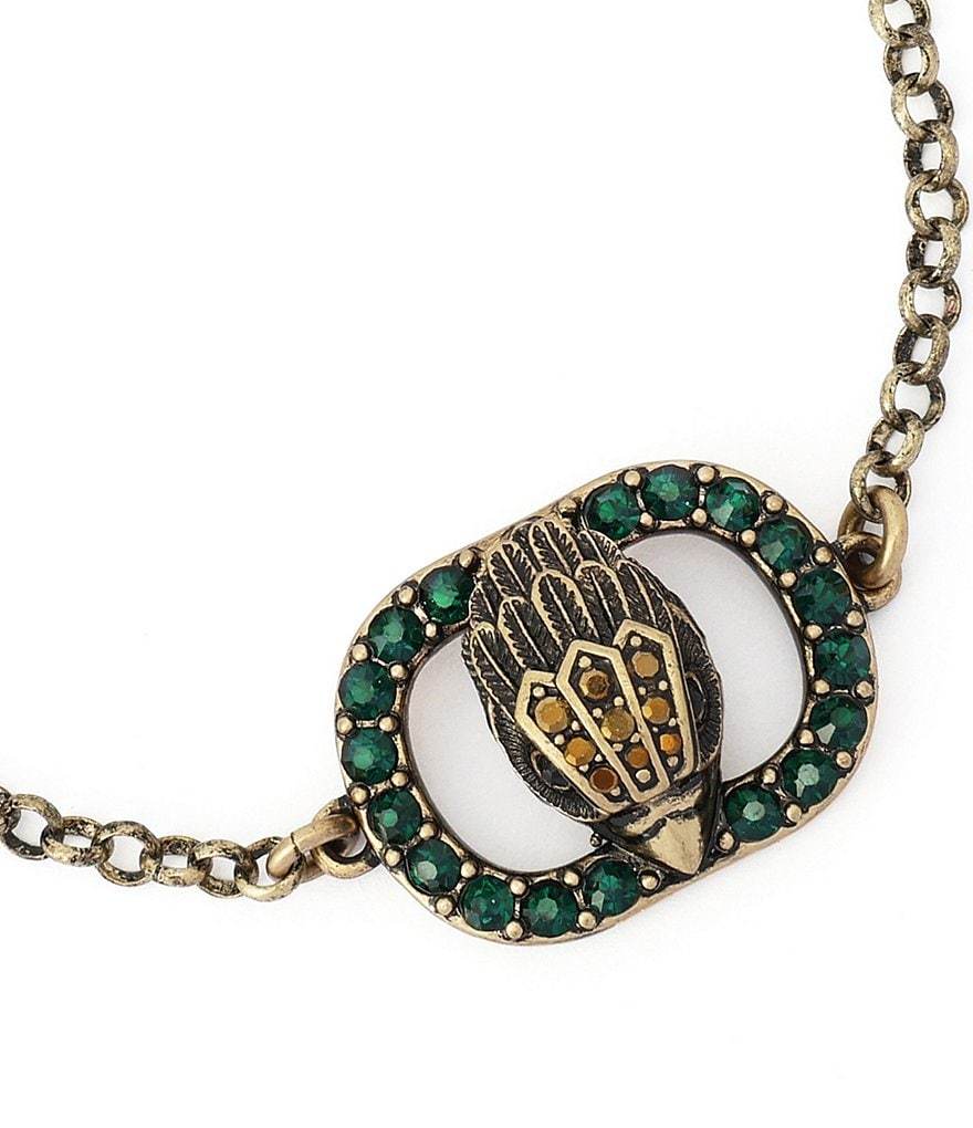 Kurt Geiger London Signature Chelsea Eagle Link Line Bracelet - Green - view 4