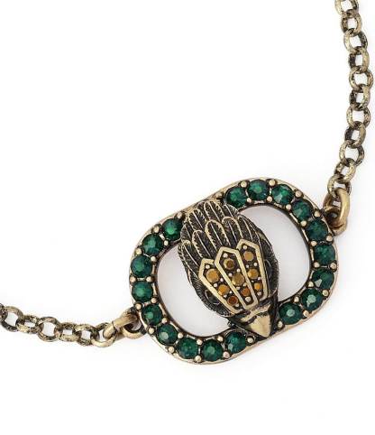 Kurt Geiger London Signature Chelsea Eagle Link Line Bracelet - Green - view 4