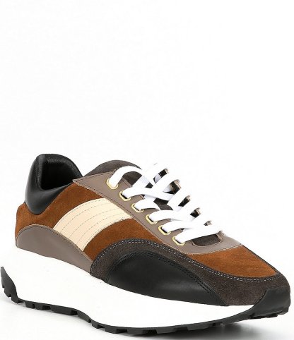 Kurt Geiger London Men's Gaspar Retro Stripe Sneakers - Brown - view 1