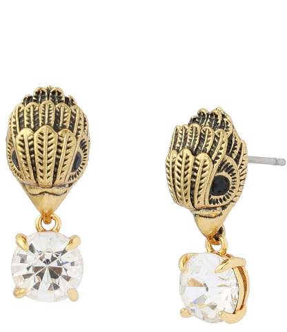 Kurt Geiger London Signature Eagle Stone Drop Earrings - Crystal/Gold - view 1
