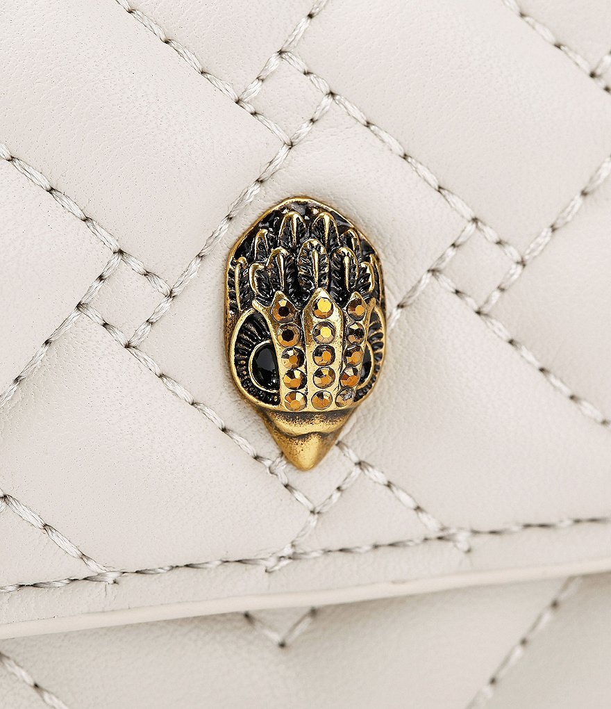 Kurt Geiger London Micro Kensington Quilted Chain Crossbody Bag - Bone - view 3