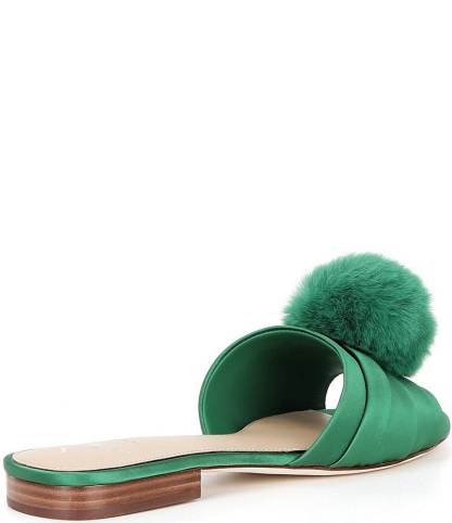 Antonio Melani x The Nat Note Olga Satin Pom Detail Slide Sandals - Amazon - view 2
