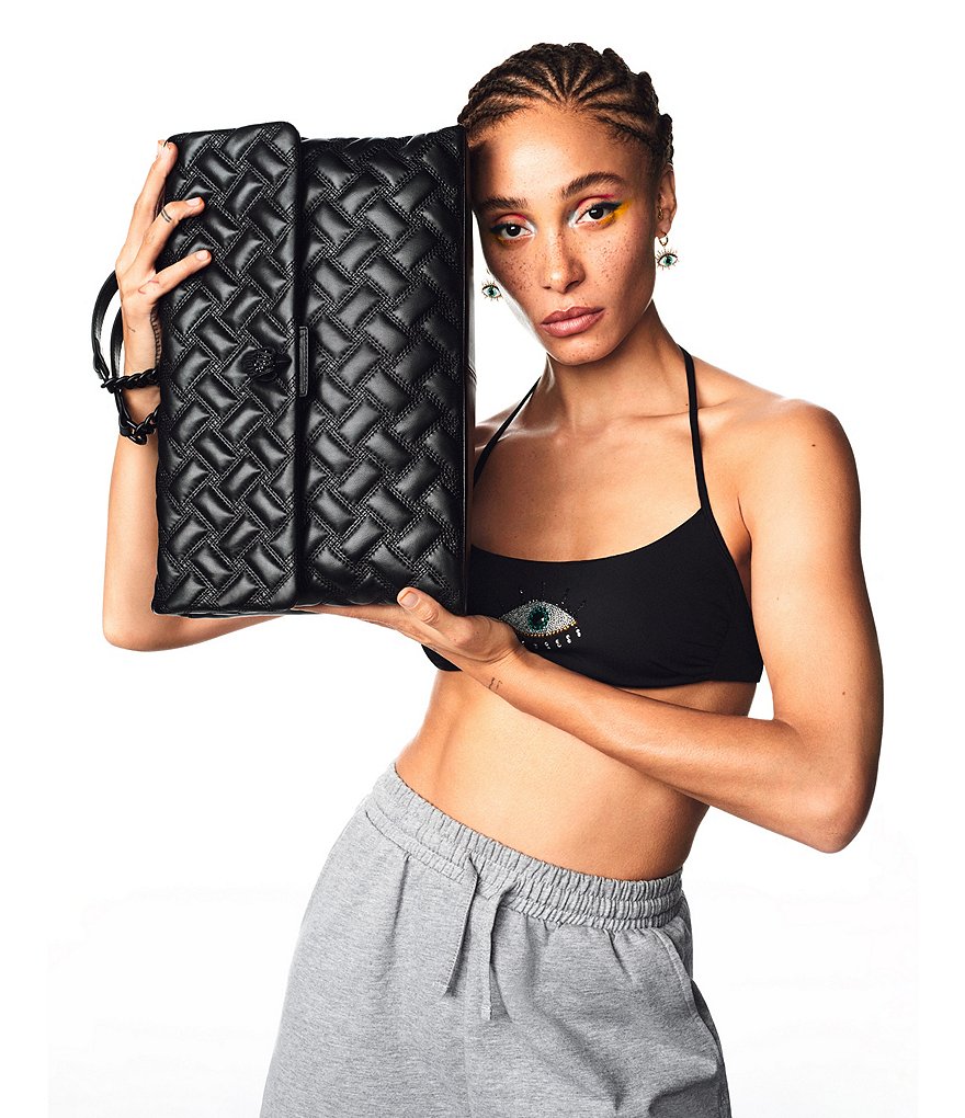 Kurt Geiger London Kensington Drench Quilted XXL Shoulder Bag - Black - view 5