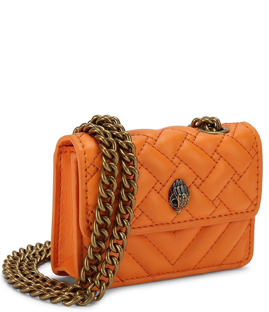 Kurt Geiger London Micro Kensington Quilted Crossbody Bag - Orange - view 22