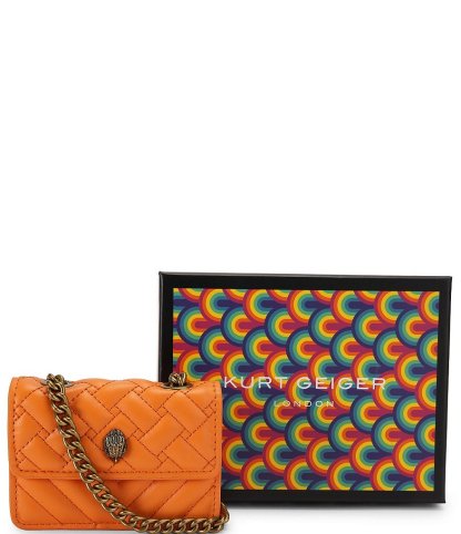 Kurt Geiger London Micro Kensington Quilted Crossbody Bag - Orange - view 23