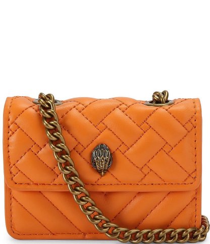 Kurt Geiger London Micro Kensington Quilted Crossbody Bag - Orange - view 19