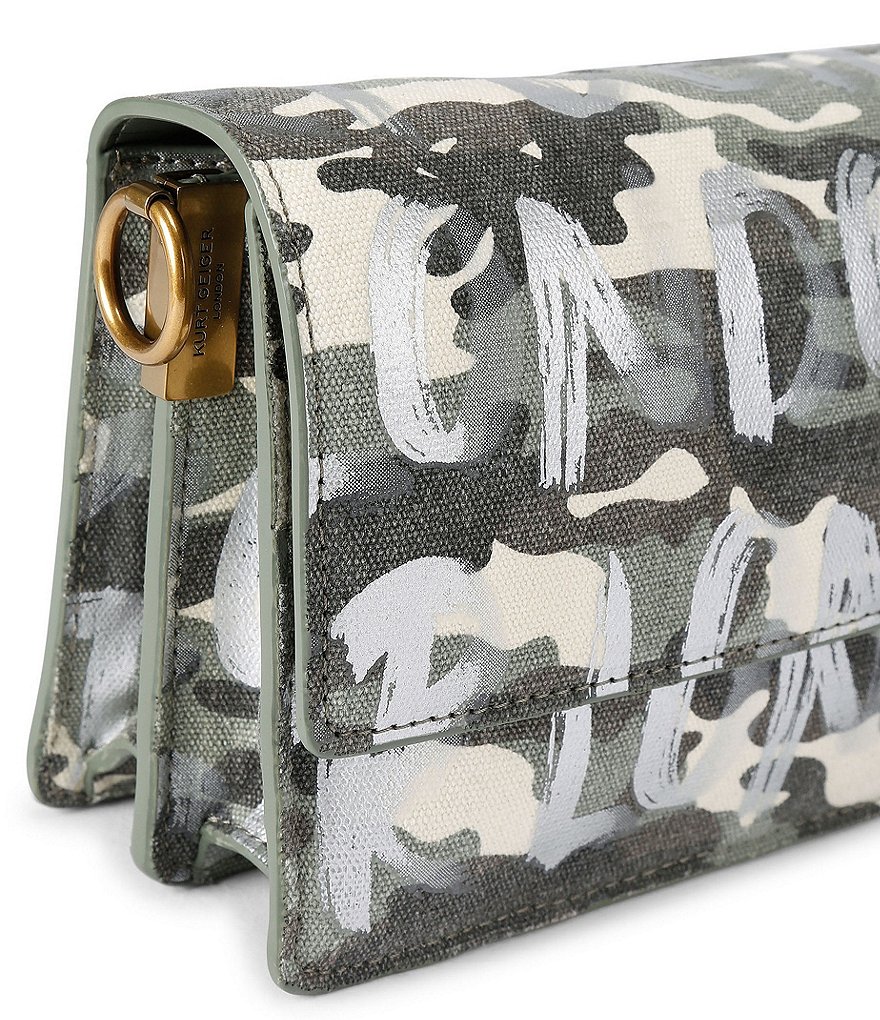 Kurt Geiger London Sloane Camo Soft Shoulder Bag - Green camo - view 5