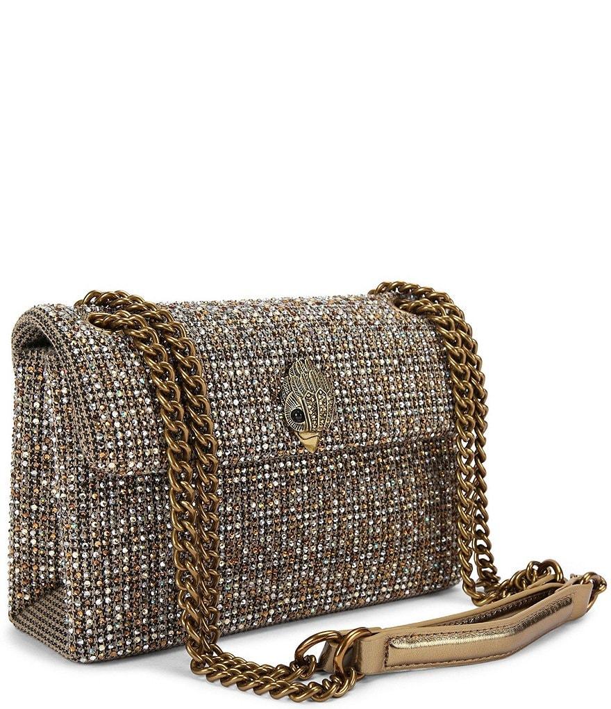 Kurt Geiger London Fabric Medium Kensington Rhinestone Crossbody Bag - Beige - view 4