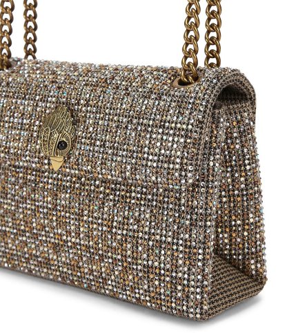 Kurt Geiger London Fabric Medium Kensington Rhinestone Crossbody Bag - Beige - view 5